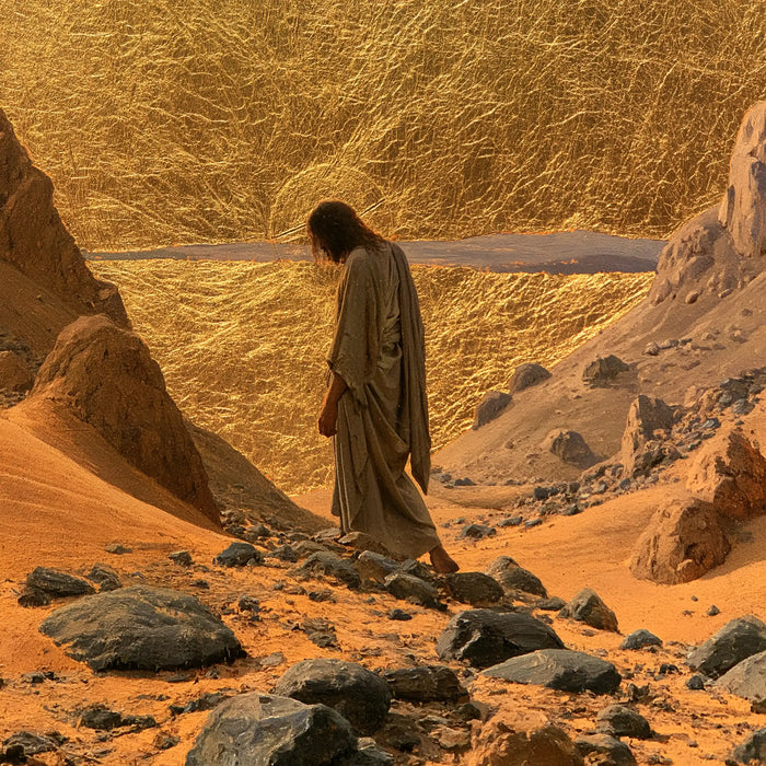 Jesus in the Desert — The Bowed Step in the Golden Valley
