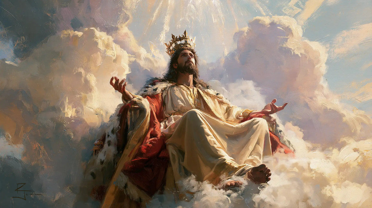 Jesus the King — Majesty Above Blue Clouds