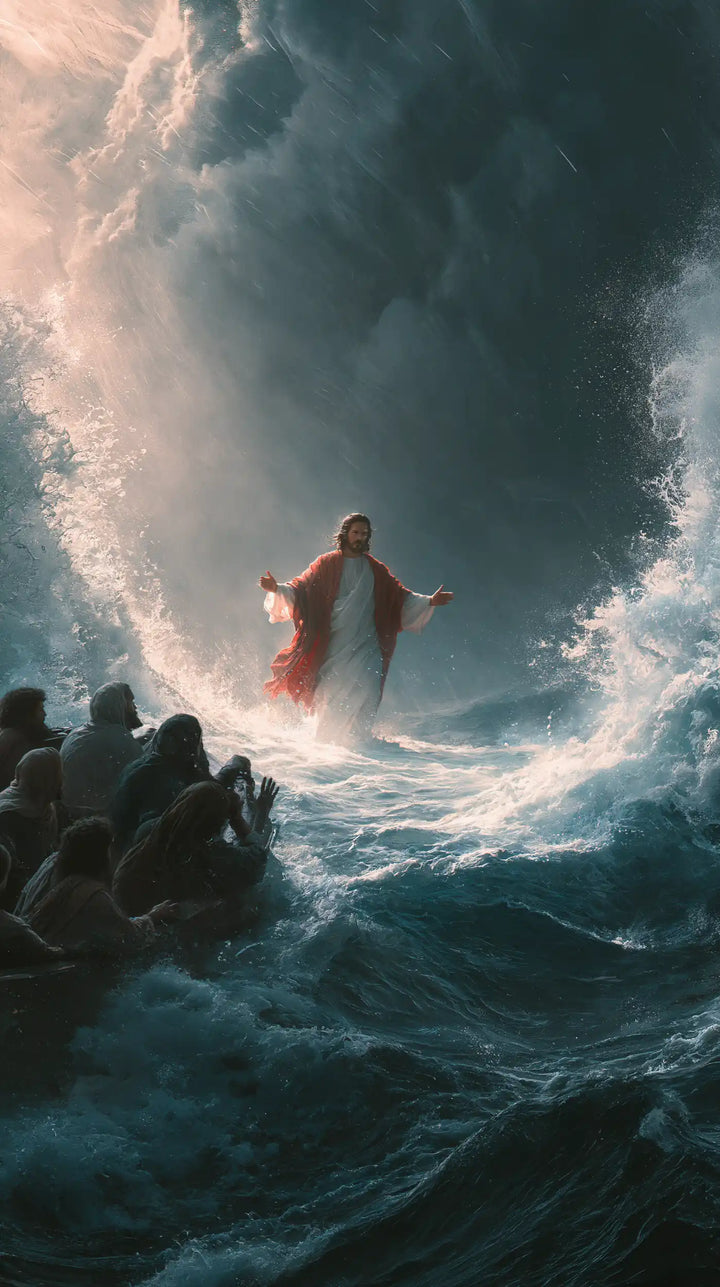 Jesus Walking on Water - Explosion of Movement · Portrait n° 13