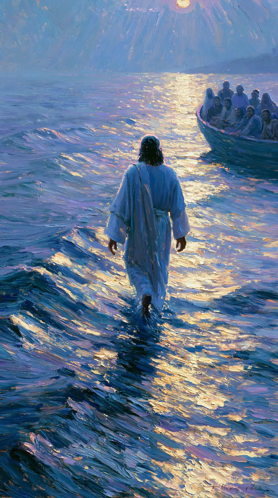 Jesus Walking on Water - Impressionist · Portrait n° 2