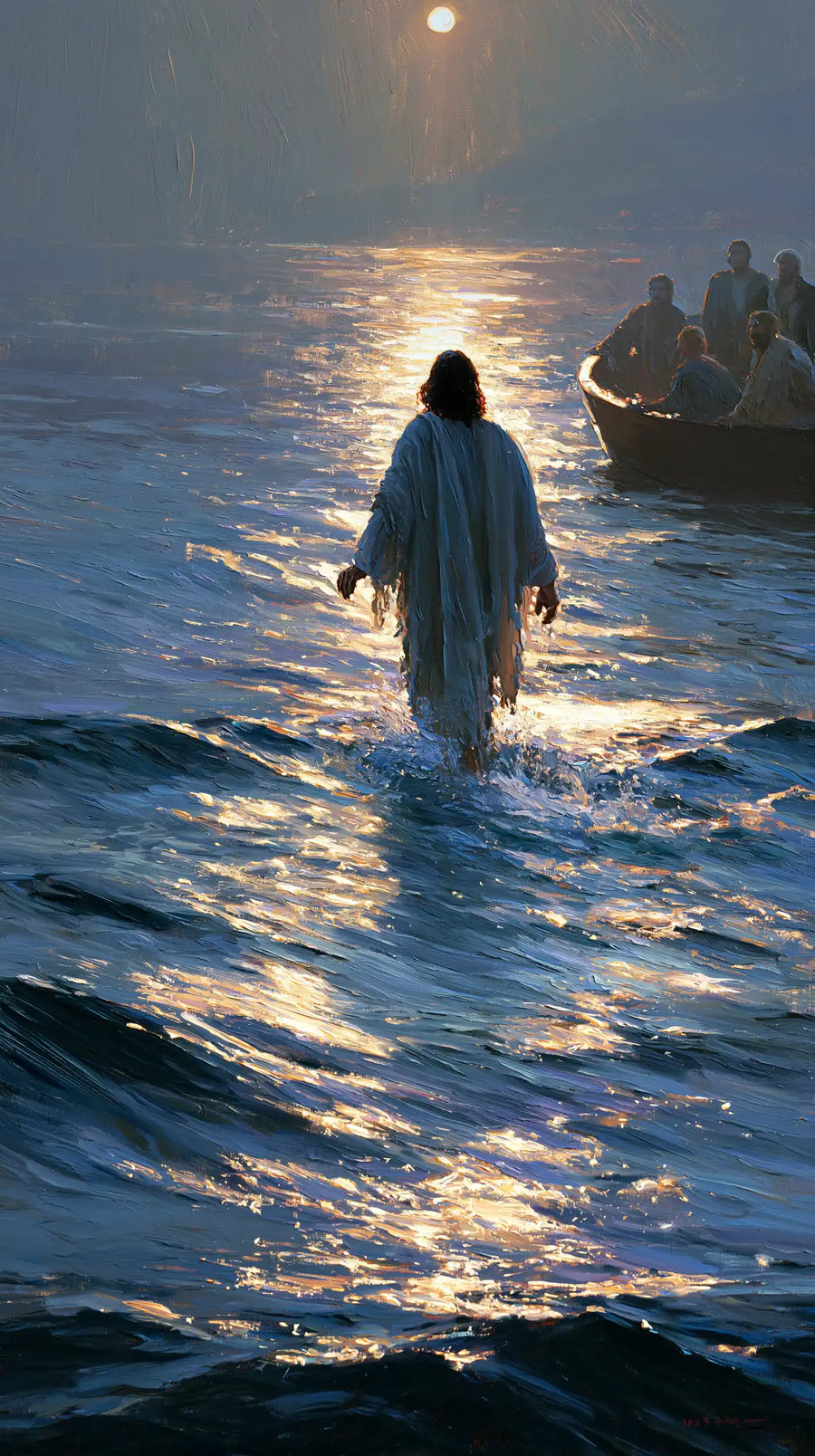Jesus Walking on Water - Impressionist · Portrait n° 13