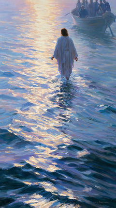 Jesus Walking on Water — The Pale Figure at the End of the Pearly Ribbon