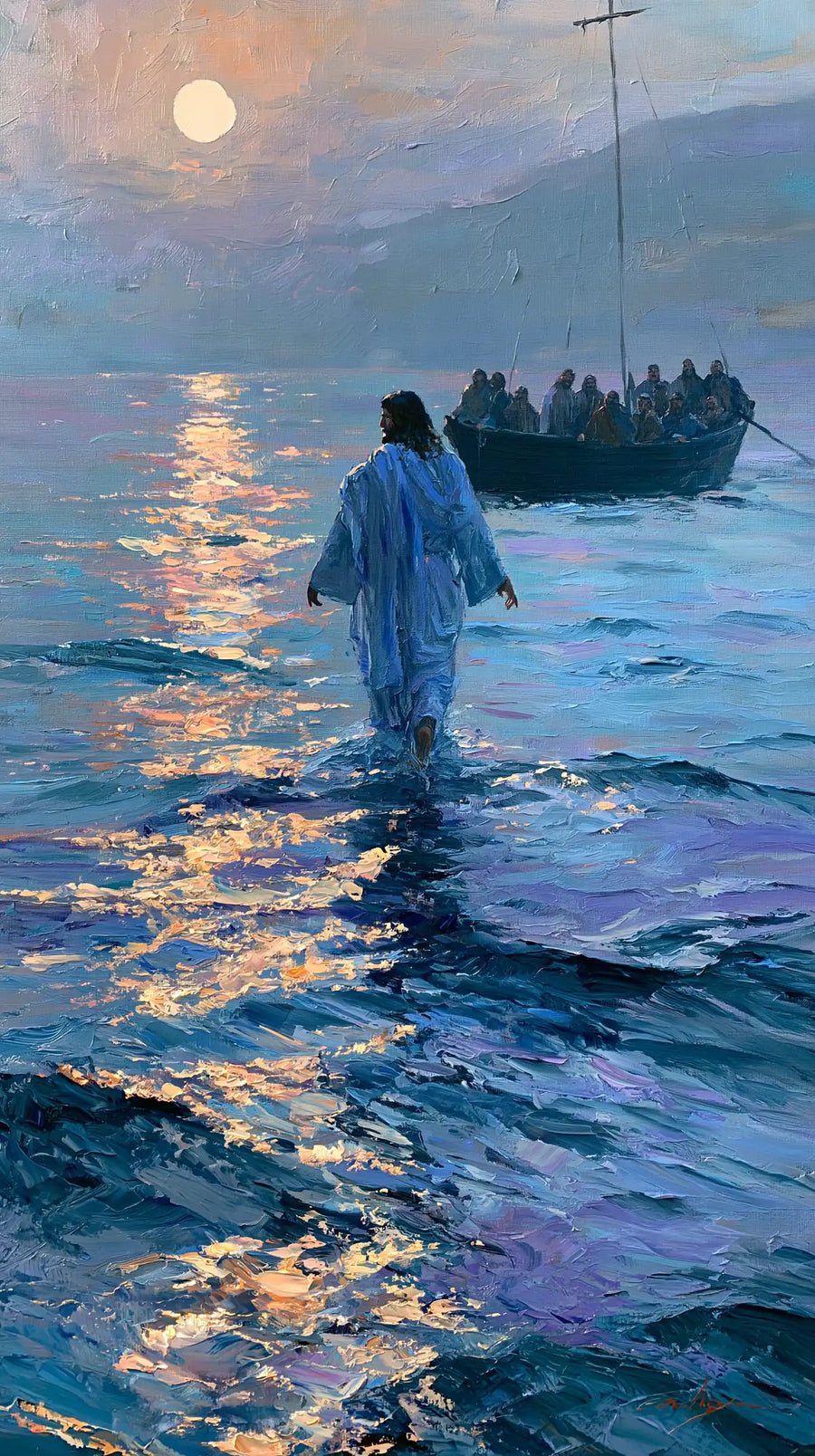 Jesus Walking on Water - Impressionist · Portrait n° 24