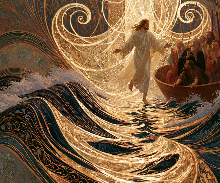 Jesus Walking on Water — Walking in the River of Black Gold