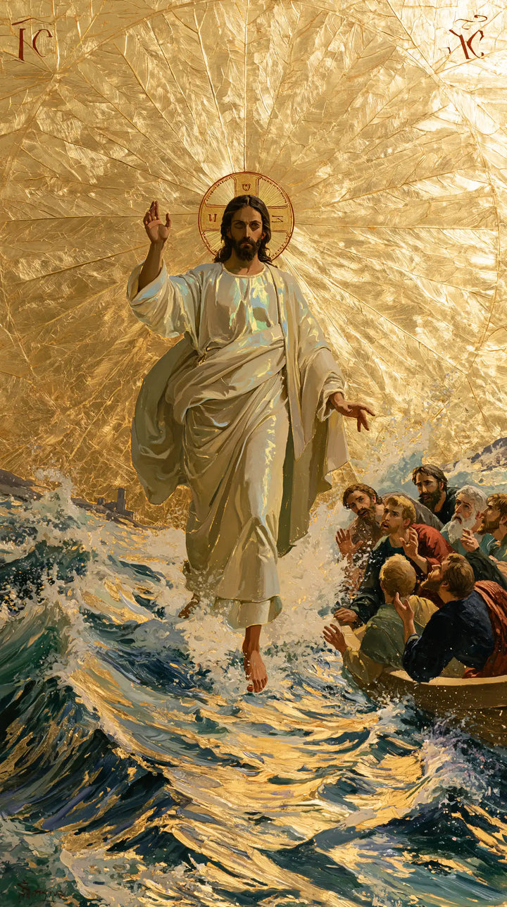 Jesus Walking on Water - Sacred Gold · Portrait n° 15
