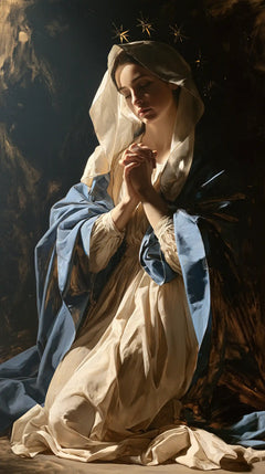Virgin Mary in Prayer — The Stars of Silence