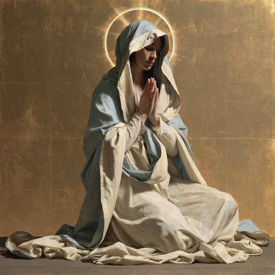 Virgin Mary in Prayer - Contemporary Byzantine · Square n° 8
