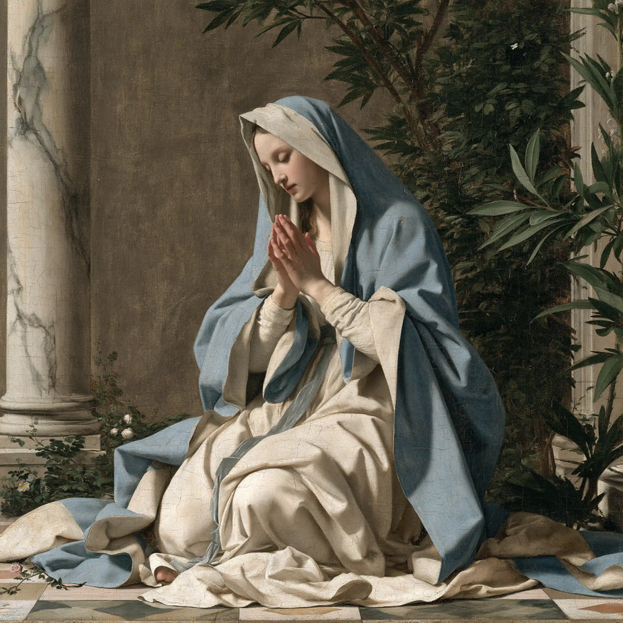 Virgin Mary in Prayer - Florentine Renaissance · Square n° 4
