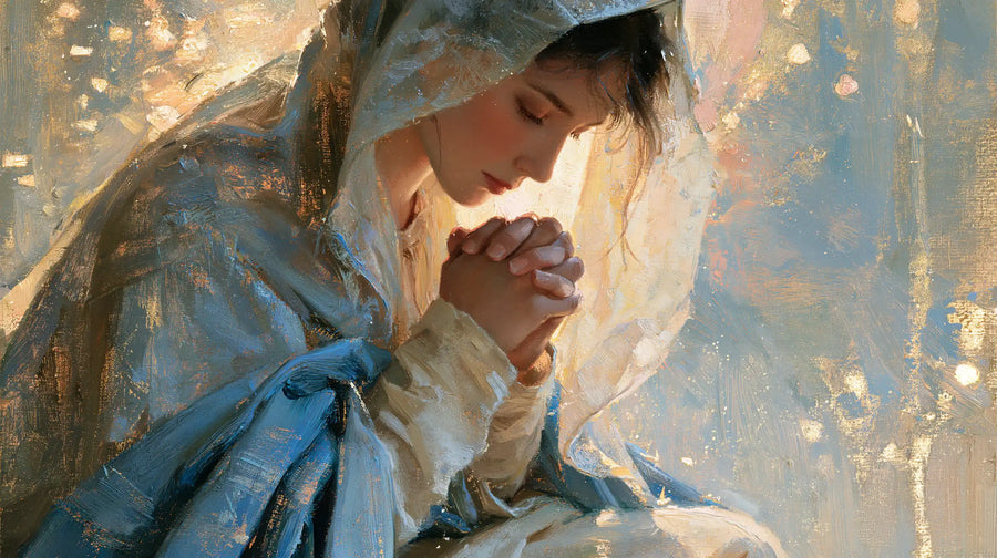 Virgin Mary in Prayer - Impressionist · Landscape n° 12