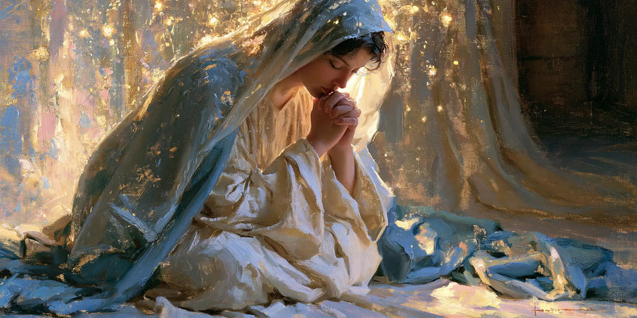 Virgin Mary in Prayer - Impressionist · Landscape n° 14