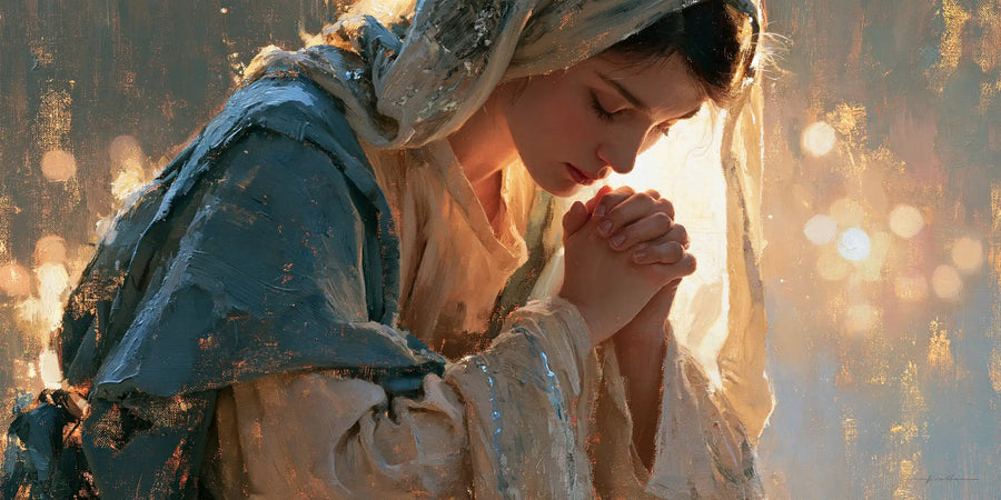 Virgin Mary in Prayer - Impressionist · Landscape n° 15