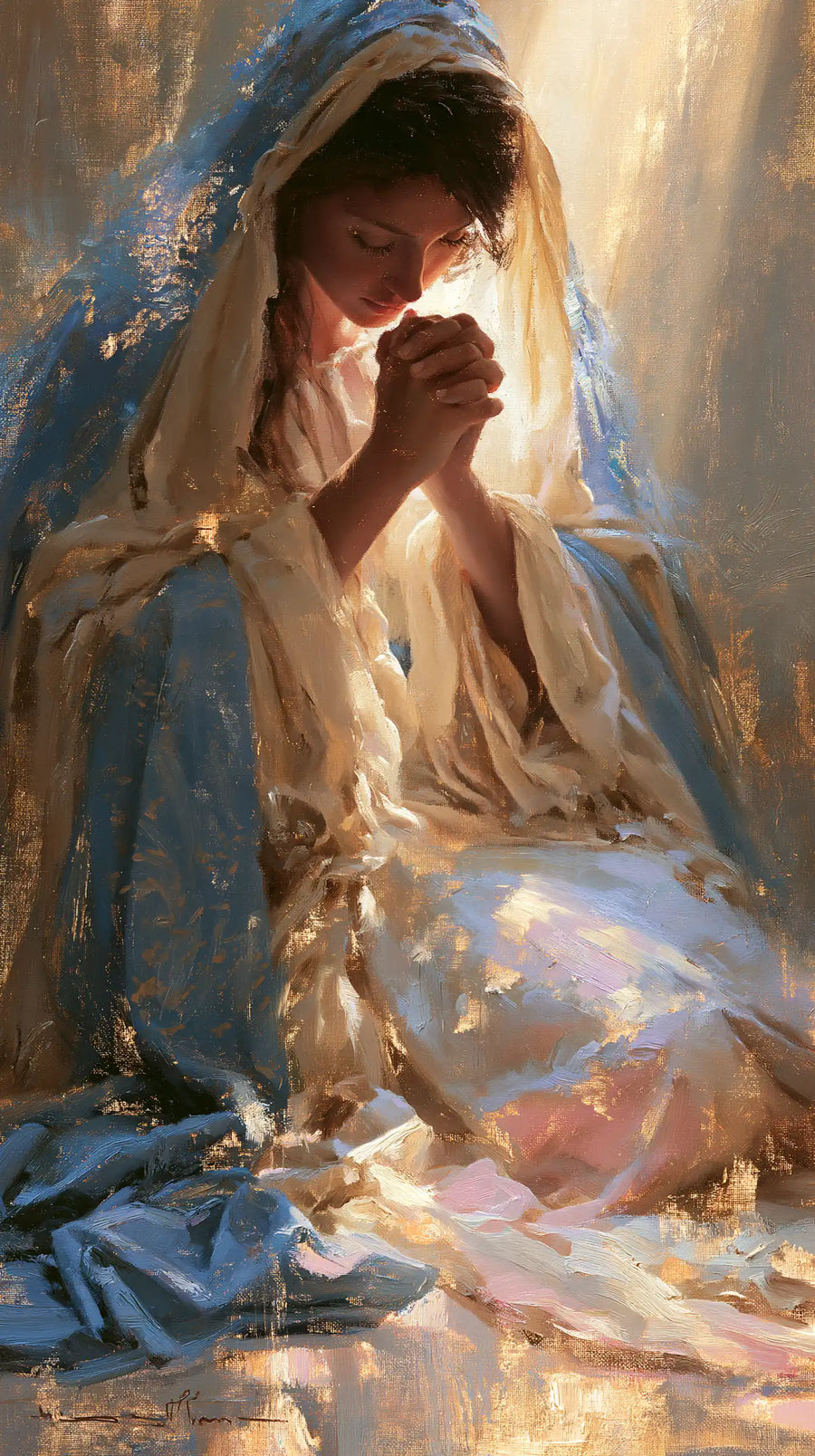 Virgin Mary in Prayer - Impressionist · Portrait n° 1