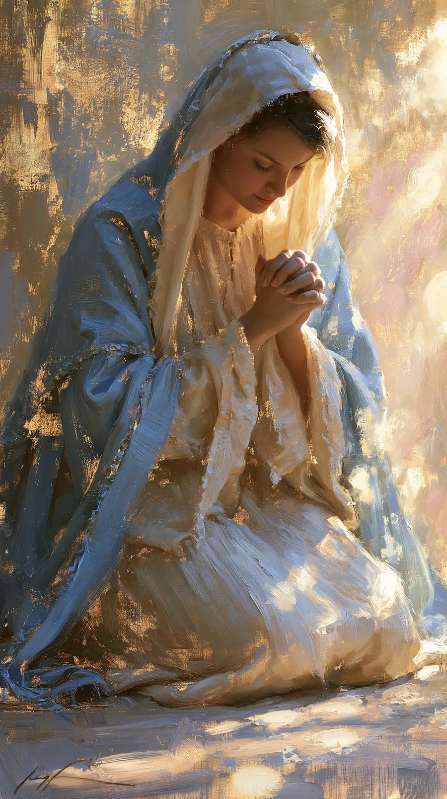 Virgin Mary in Prayer - Impressionist · Portrait n° 2