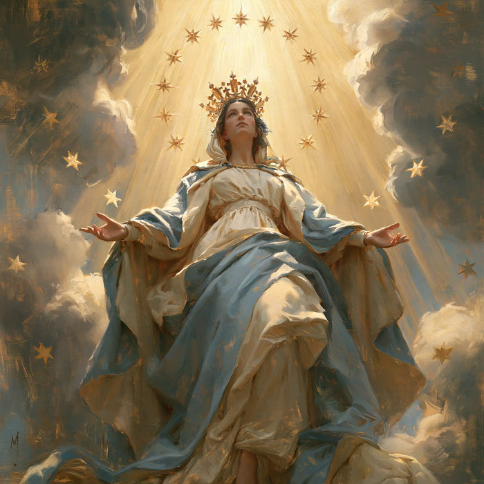 Mary, Queen of Heaven — The Queen Beneath the Vault of Golden Stars