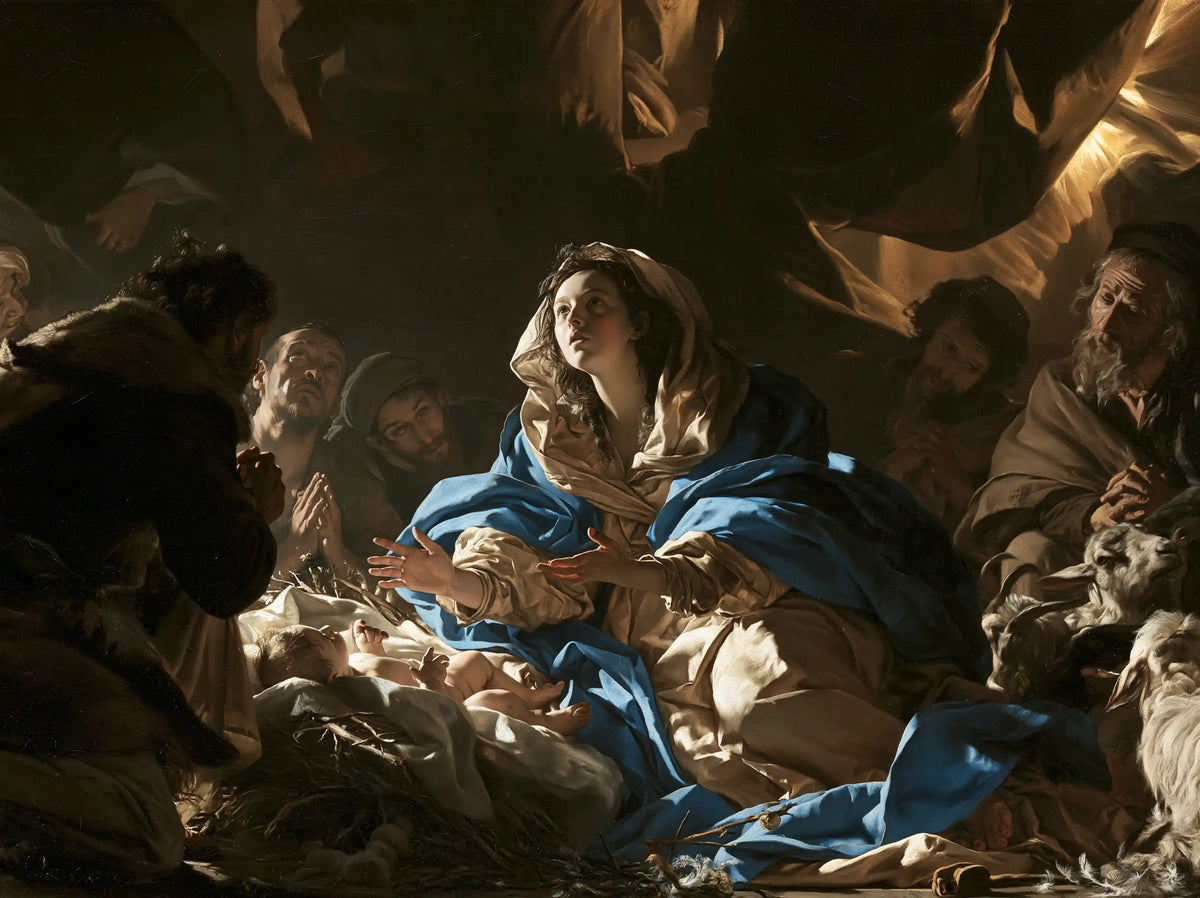 The Nativity — Blue amid the Gathered Shadows