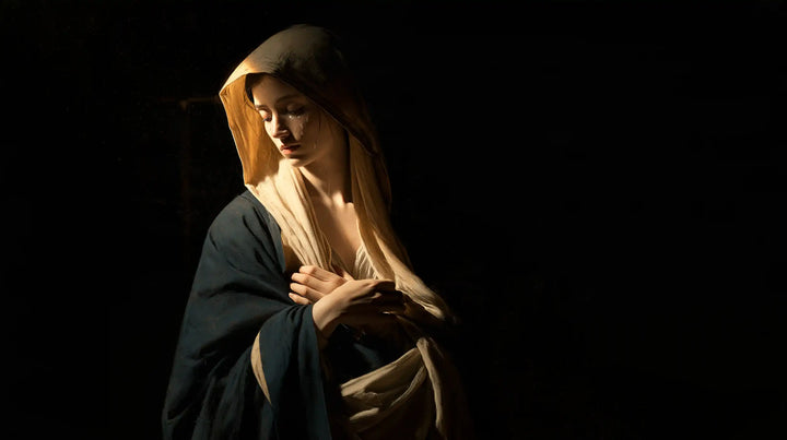 Our Lady of Sorrows — The Face within the Honey-Colored Lining