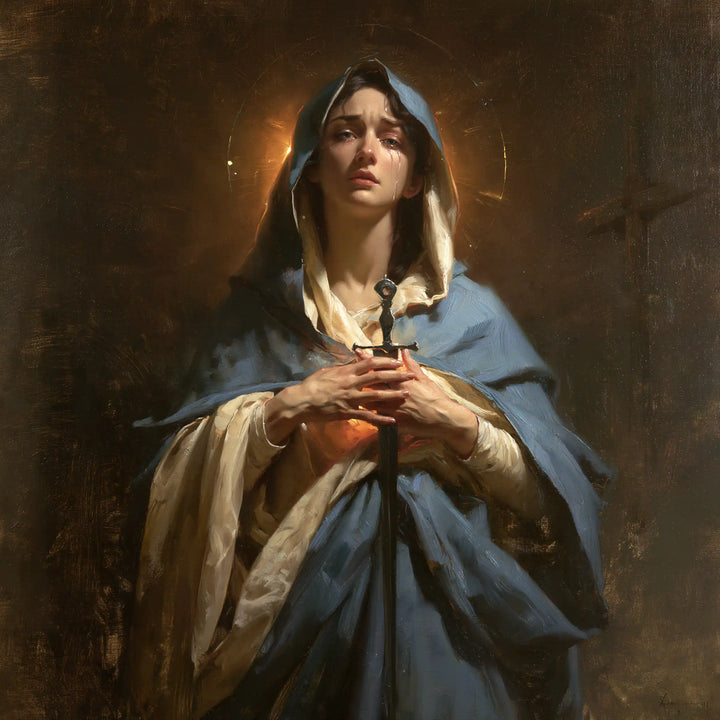 Our Lady of Sorrows — The Hidden Orange of the Blue Cloak
