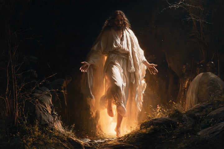 The Resurrection of Jesus Christ — The Living Step through Dark Grasses