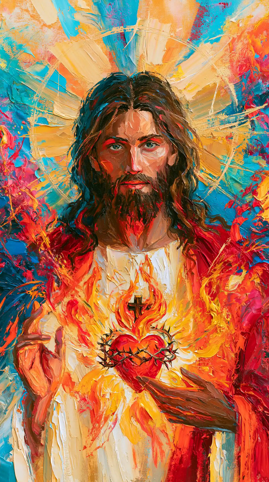 Sacred Heart of Jesus – Colour Expressionism · Portrait no. 3