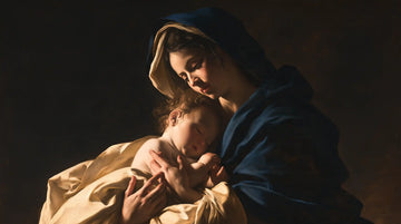 Virgin Mary and Child Jesus - Caravaggio Tenebrism · Landscape n° 13