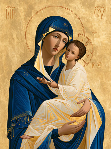Virgin Mary and Child Jesus - Contemporary Byzantine · Portrait n° 27
