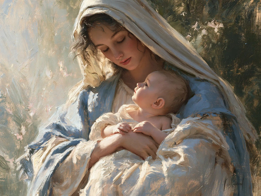 Virgin Mary and Child Jesus - Impressionist · Landscape n° 4