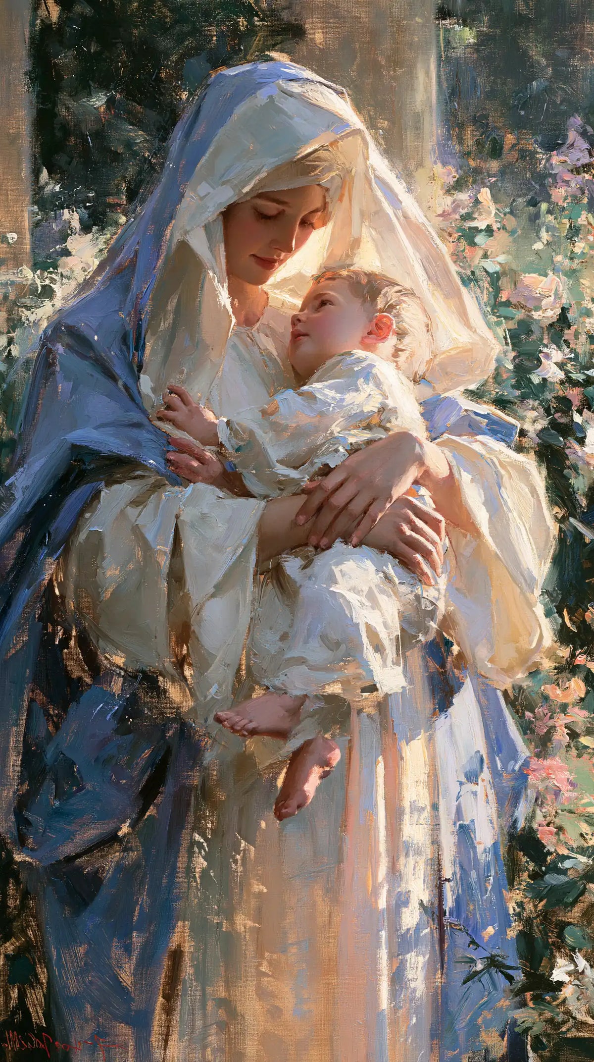 The Virgin and Child — Rest in the Flowering Walk