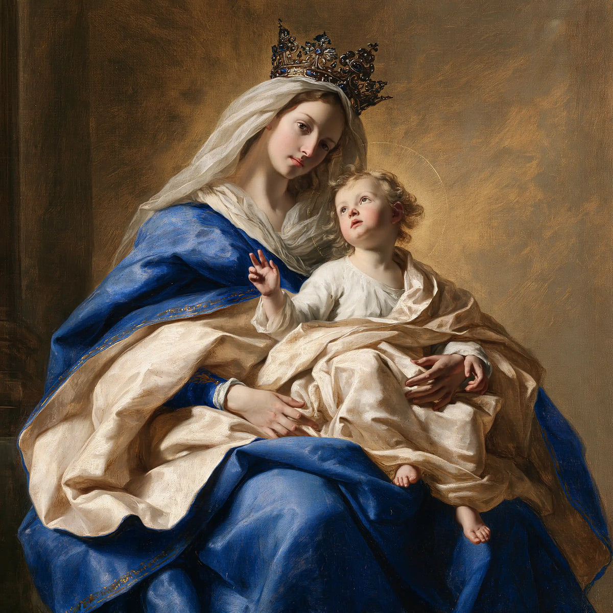 Virgin Mary and Child Jesus - Majestic Virgin and Child · Square n° 6