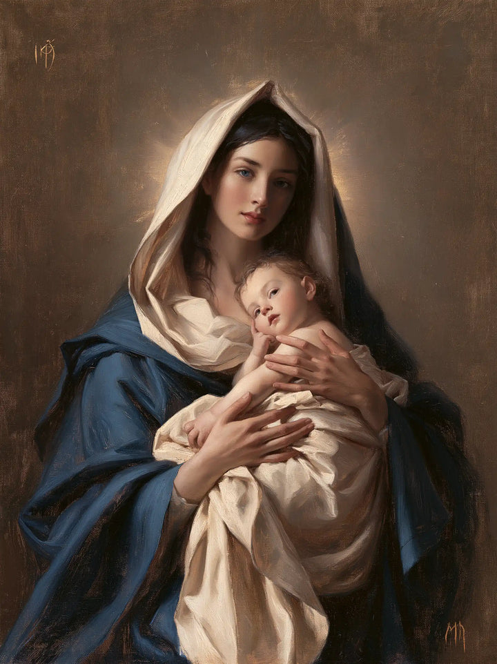 The Virgin and Child — The Little Face Beneath the Calm Gaze