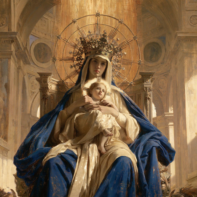 Virgin Mary and Child Jesus - Sacred Monumental View · Square n° 3